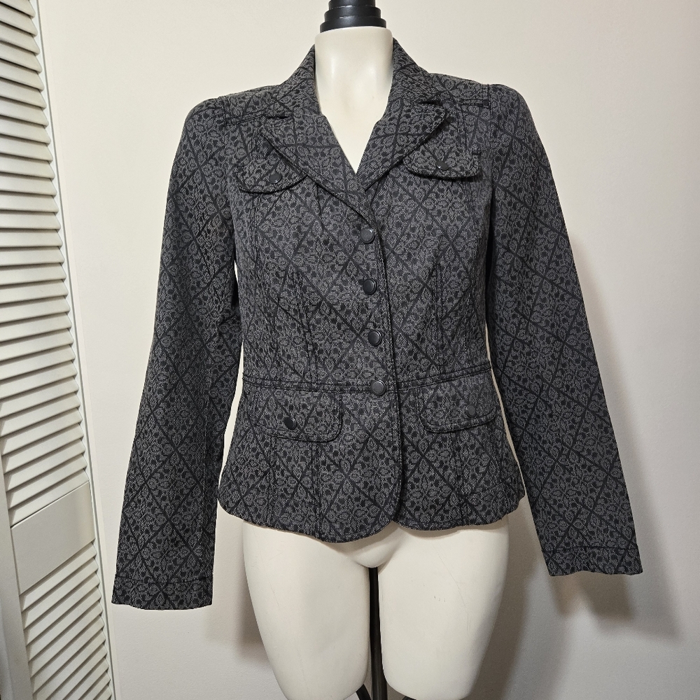 LOFT Black Patterned Women's blazer